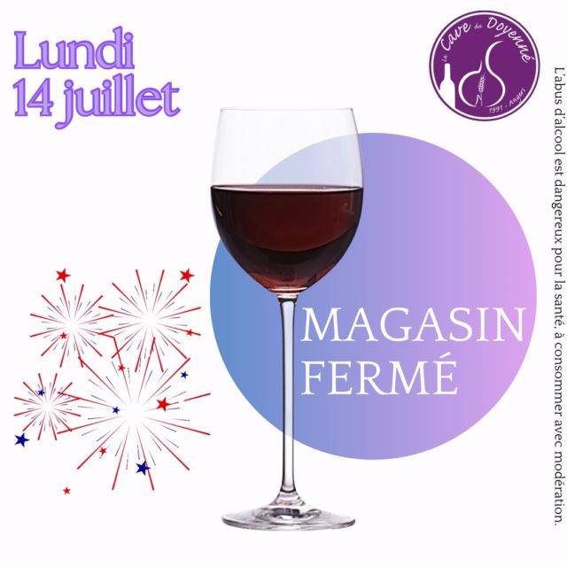 ⚠️🍾Magasin fermé le 14 juillet🥂⚠️
Un feu d’artifice de saveurs 🎆 vous attend à la Cave ! Xavier et Bernard vous attendent aujourd’hui au frais 🤪
#jourferié #lundi #14juillet #feudartifice 
#caviste #angers #cavedudoyenne #depuis1991 
#labusdalcoolestdangereuxpourlasanteàconsommeravecmodération